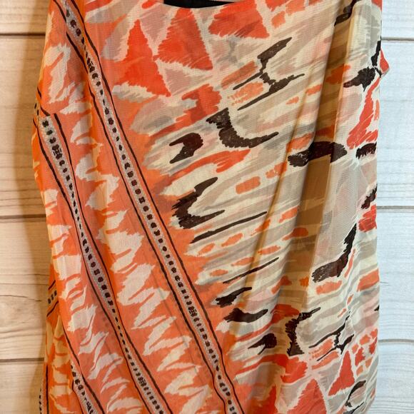 INC Orange Sleeveless Blouse Size Medium - Picture 4 of 4